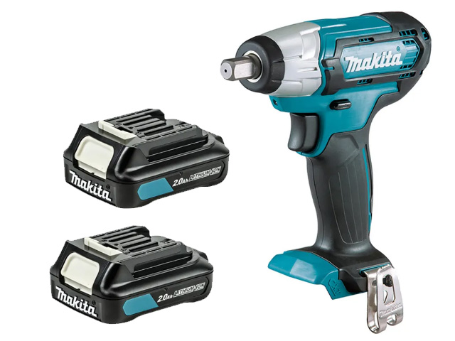Аккум. ударный гайковерт MAKITA TW 141 DWAE в чем. (12.0 В, 2 акк., 2.0 А/ч Li-Ion, посадочн. квадрат 1/2 ", 145 Нм, вес 1.1 кг)