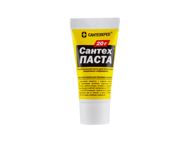 Паста уплотнительная универсальная "Сантехпаста" 20 гр. (в тубе) (Для уплотнения разьемных резьбовых соединений) (Сантехкреп)