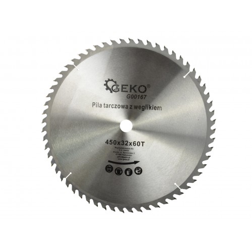 Диск пильный по дереву 450/32 60T с твердосплавными напайками "Geko"